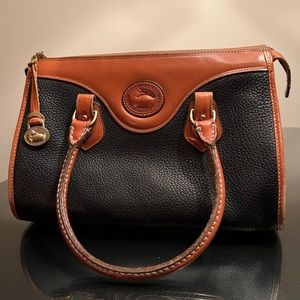 Large Dooney and Bourke Black & Brown Satchel Purse